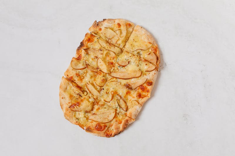 Four cheese white pizza